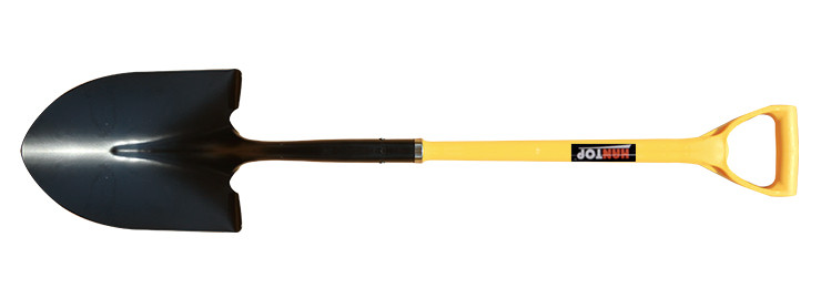 Item No.51501 Round shovel with D solid fiberglass handle