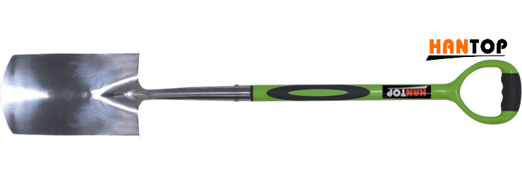 Item No..11901 stainless spade with ERGO steel tube pvc coated+TPR grip